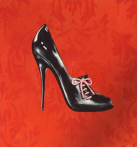 'Shoe Fetish' (2008) 45x45cm, acrylic & enamel on canvas